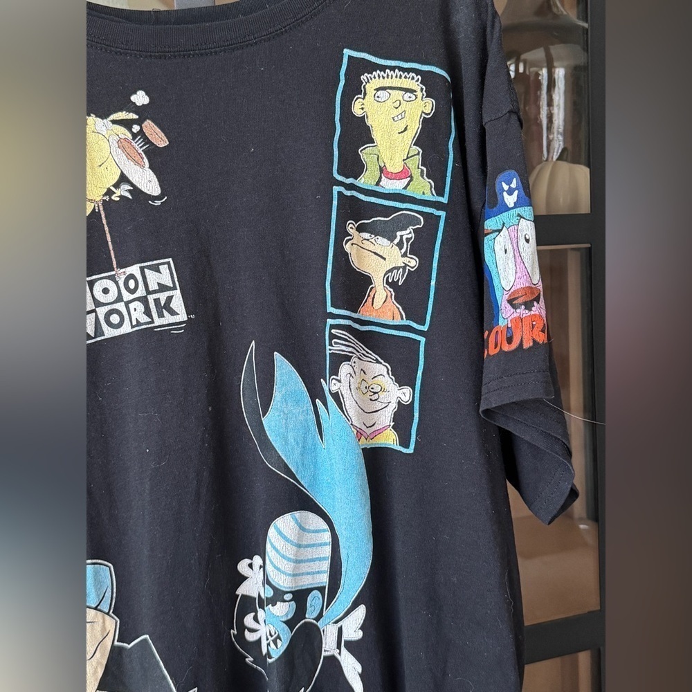 Y2K Vintage Cartoon Network Graphic Tee Johnny Bravo Courage dexter Tshirt ed - Picture 14 of 14
